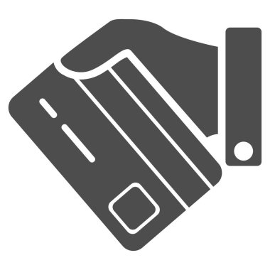 Kartı ödeme düz vektör simgesi