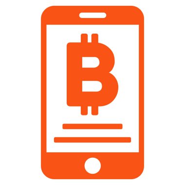 Baht mobil ödeme düz vektör simgesi