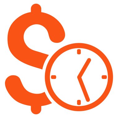 Doları kredi düz vektör simgesi