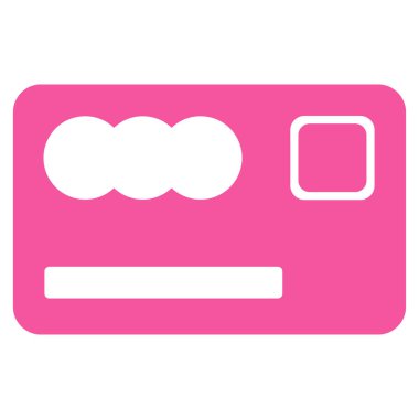 Banka kartı düz vektör simgesi