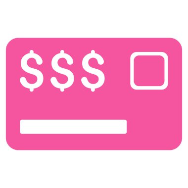 Kredi kartı düz vektör simgesi