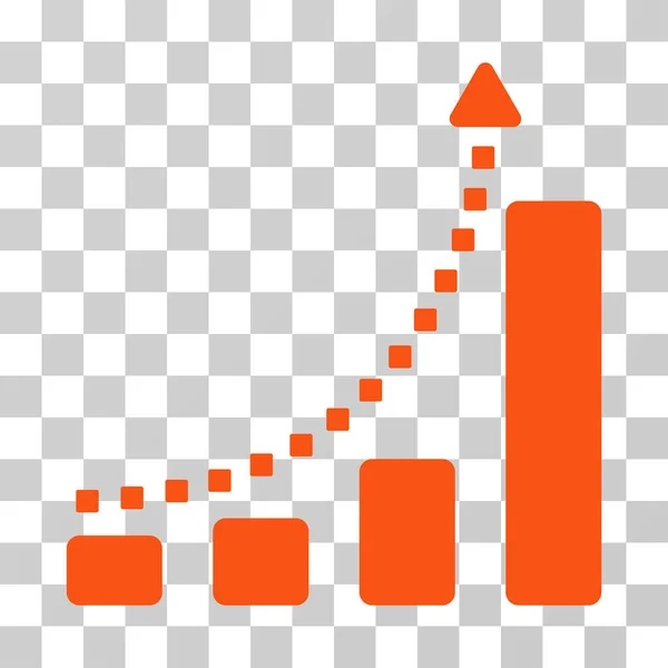 Gráfico de barras Tendencia Vector Icono — Vector de stock