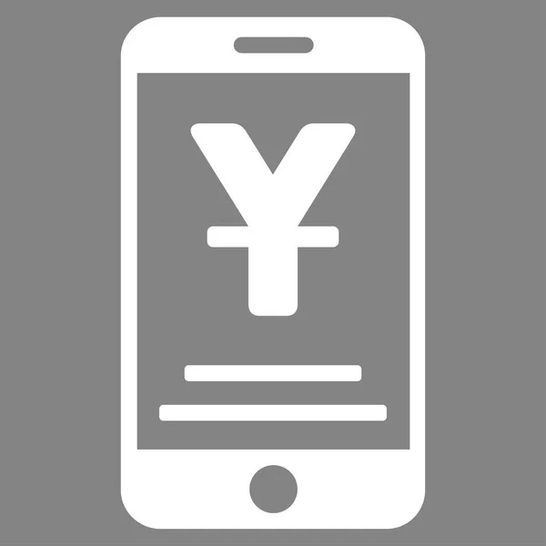 Yuan Mobile pagamento Flat Vector Ícone — Vetor de Stock