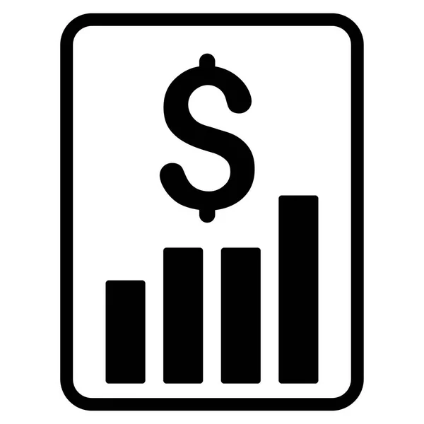 Relatório financeiro ícone vetor plana —  Vetores de Stock