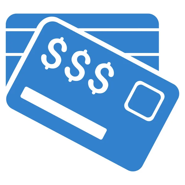Plochá vektorová ikona kreditních karet — Stockový vektor