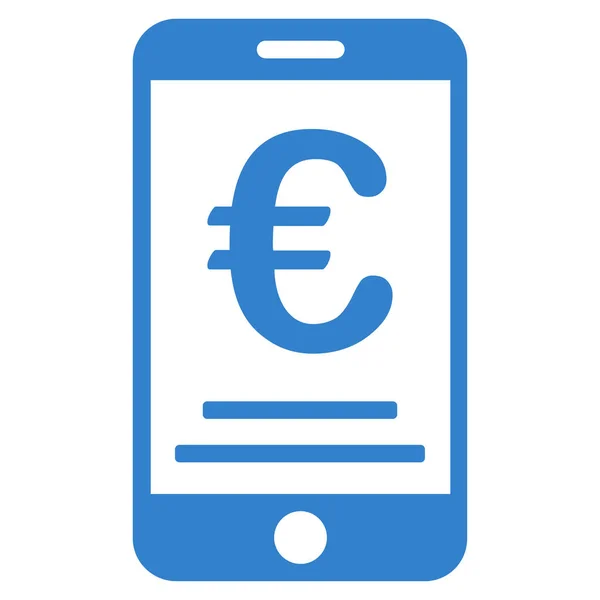 Euro mobiel betalen platte Vector Icon — Stockvector