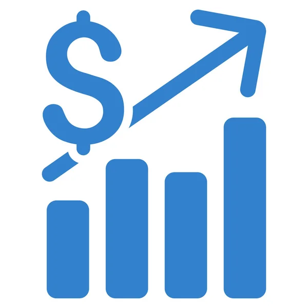 Gráfico financiero Icono de vector plano — Vector de stock