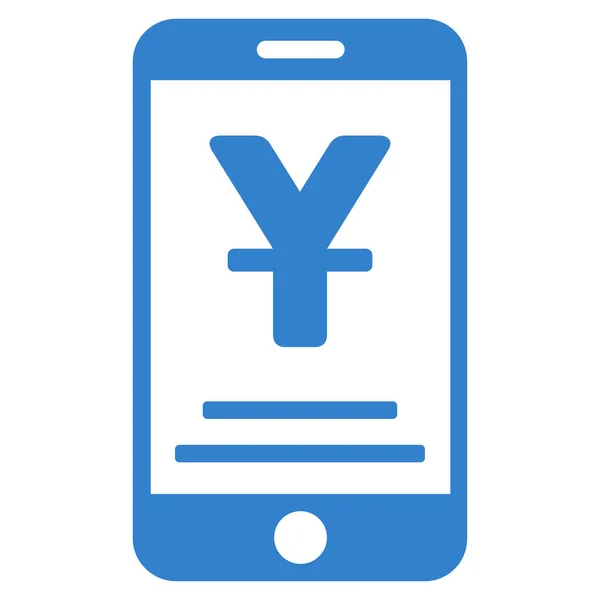 Yuan Mobile Payment Flat Vector Symbol — Stockvektor