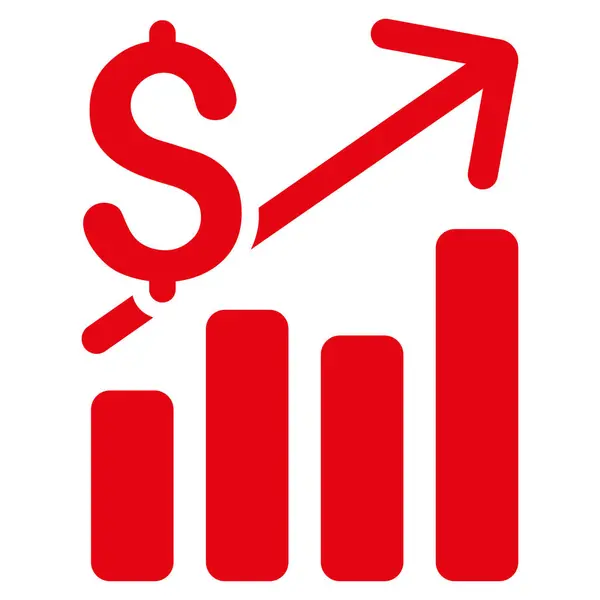 Financial Chart Flat Vector Icon — Stock Vector