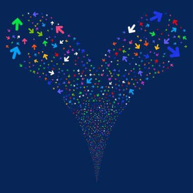 Ok yönünü çift havai fişek akışı