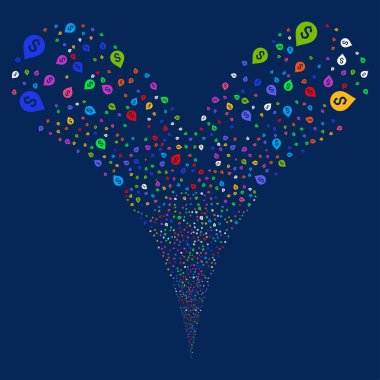 Bankacılık harita işaretleyiciyi çift havai fişek Stream