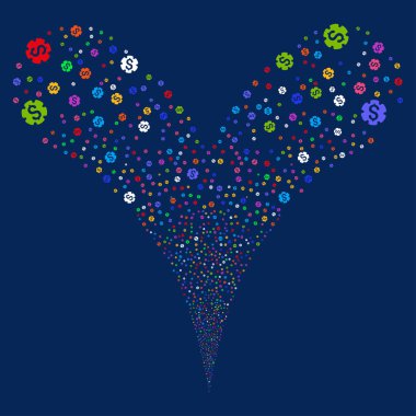 Mali Ayarlar Dişli Çift havai fişek akışı