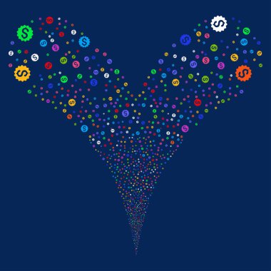 Finansal ödül mühür çift havai fişek akışı