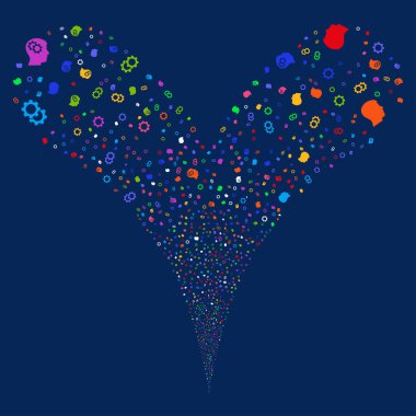 Akıl Gears çift havai fişek akışı