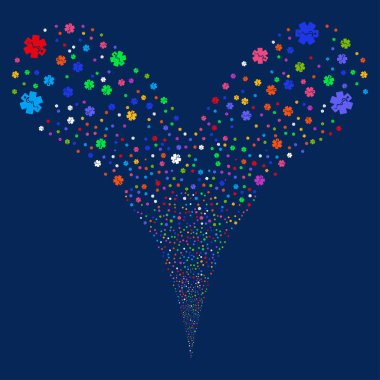 Tıbbi amblemi çift havai fişek akışı