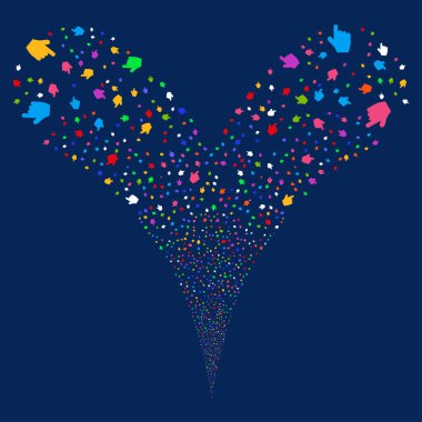 İşaretçi parmak çift havai fişek akışı