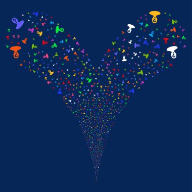 Bilinmeyen kişi çift havai fişek akışı