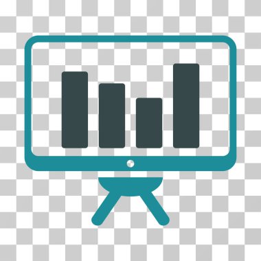 Çubuk grafik kurulu vektör simge izleme