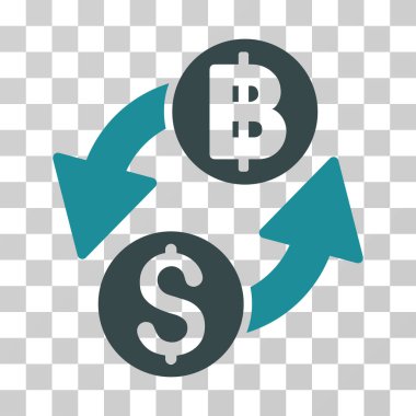 Doları Baht Exchange vektör simgesi