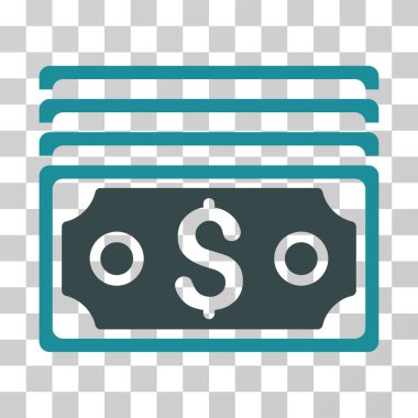 Dolar banknotları vektör simgesi