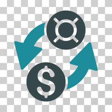 Dolar değişim vektör simgesi