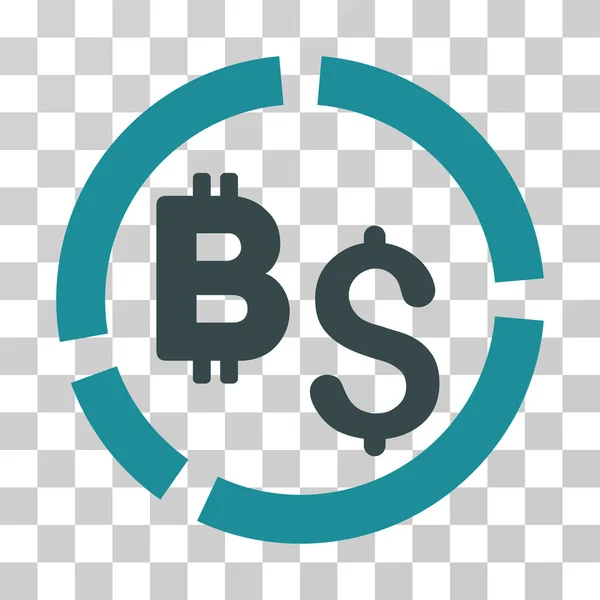 Bitcoin Diagrama Financeiro Vector Icon — Vetor de Stock