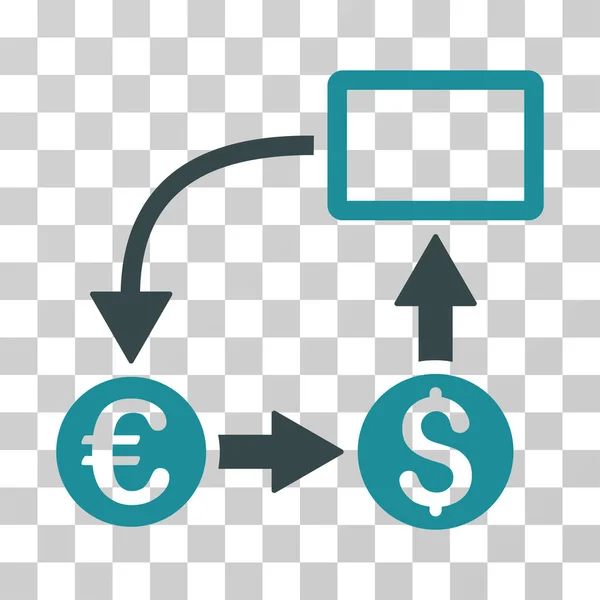 Cashflow Euro Exchange Vector Icon — Stock Vector