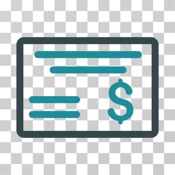 Dollar Cheque Vector Icon — Stockvector