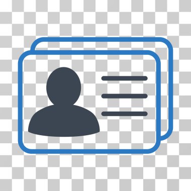 Hesap kartları vektör simgesi