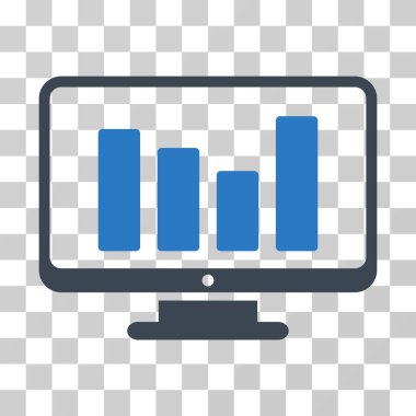 Çubuk grafik izleme vektör simgesi