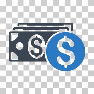 Dolar nakit vektör simgesi