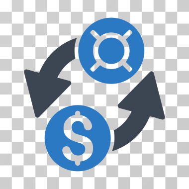 Dolar değişim vektör simgesi