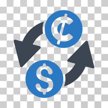 Doları Cent Exchange vektör simgesi