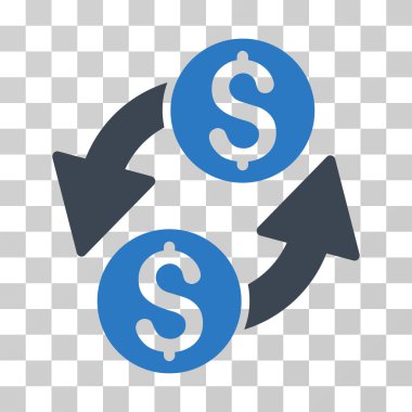 Dolar değişim vektör simgesi