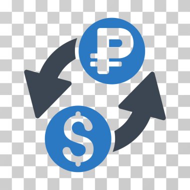Doları Rublesi Döviz vektör simgesi
