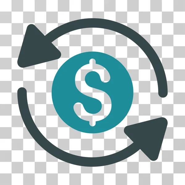 Dinero volumen de negocios vector icono — Vector de stock