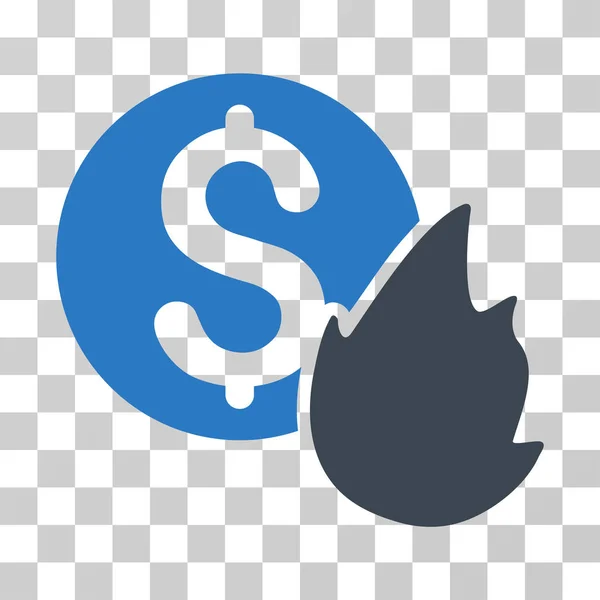 Burn Money Vector Icon — Stock Vector