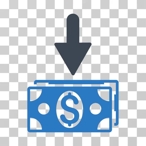 Icône vectorielle des billets en dollars — Image vectorielle