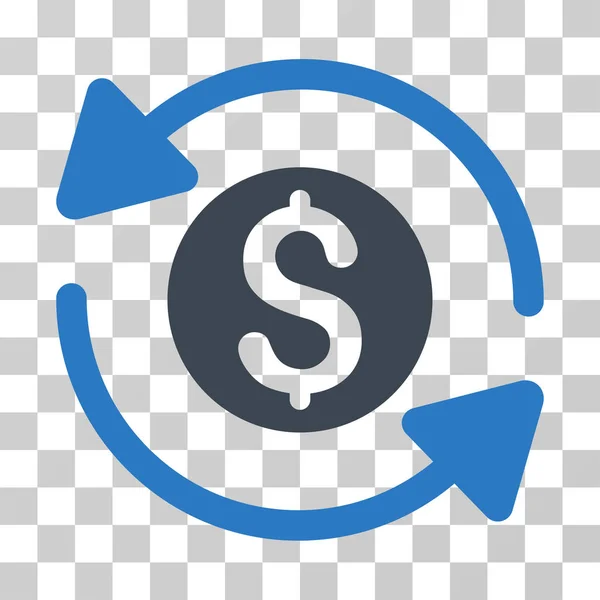Ikona wektora obrotu pieniędzmi — Wektor stockowy