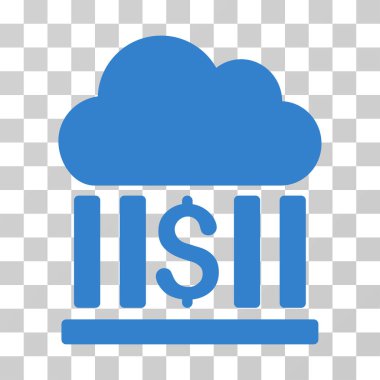 Bulut banka vektör simgesi