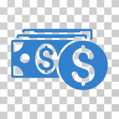 Dolar nakit vektör simgesi