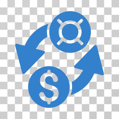 Dolar değişim vektör simgesi