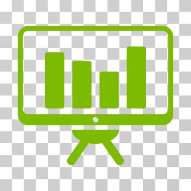 Çubuk grafik kurulu vektör simge izleme