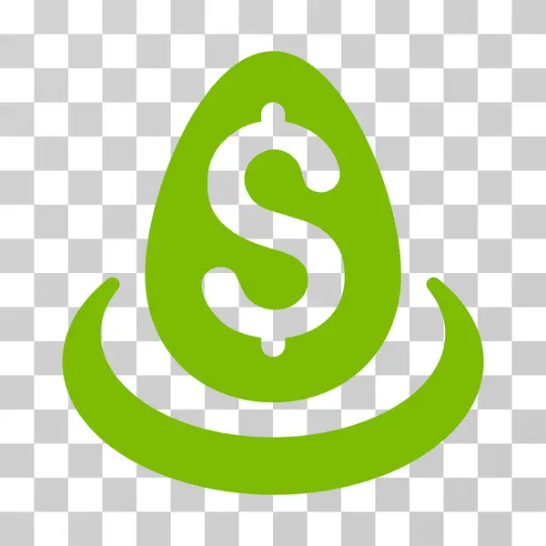 Dollaro deposito uovo vettoriale icona — Vettoriale Stock