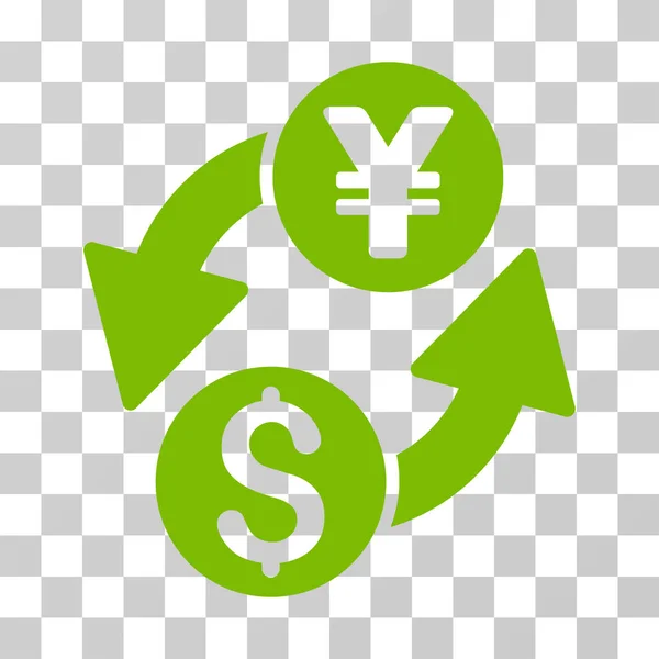 Dolar Yen wymiany wektor ikona — Wektor stockowy