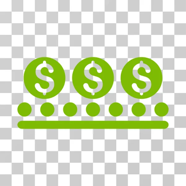 Money Conveyor Vector Icon — Stock Vector
