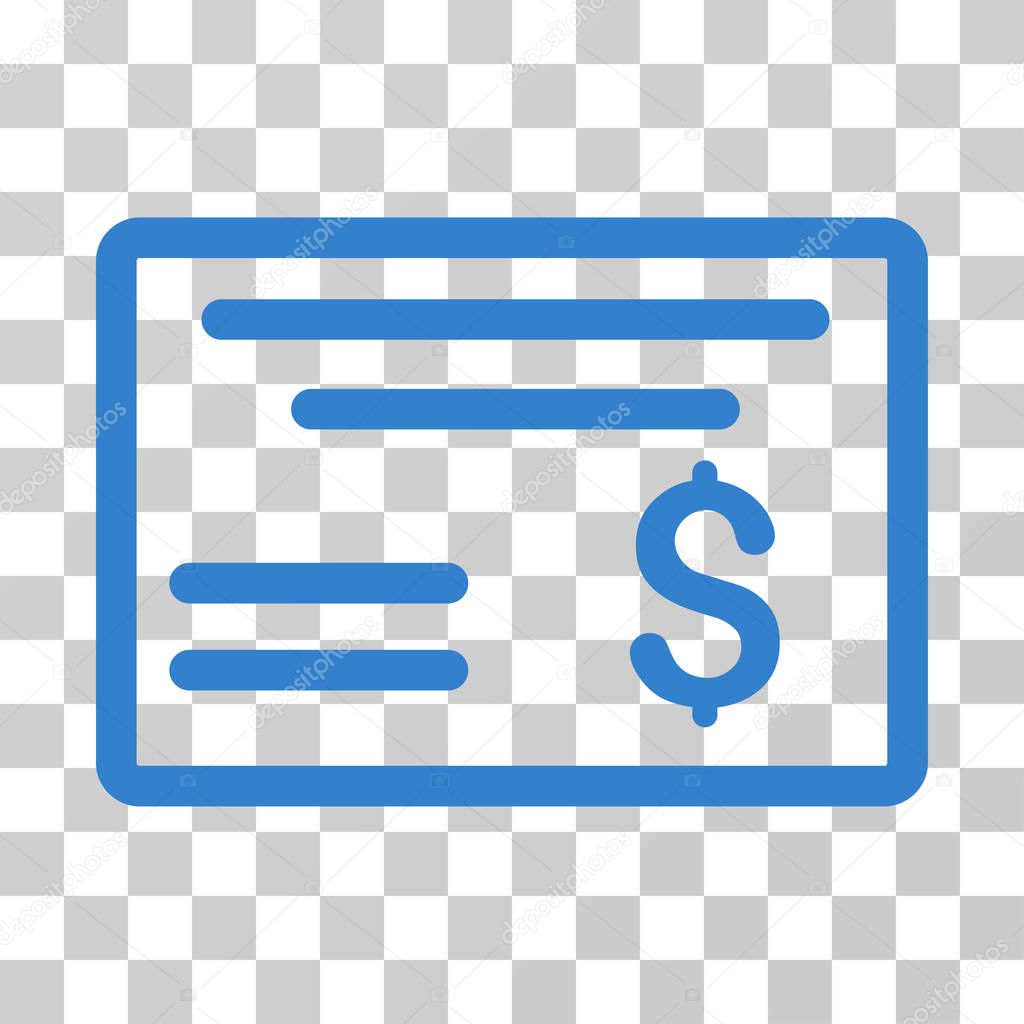 Dollar Cheque Vector Icon