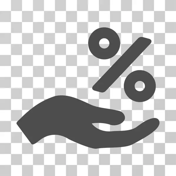 Percent Offer Hand Vector Icon — Stock Vector