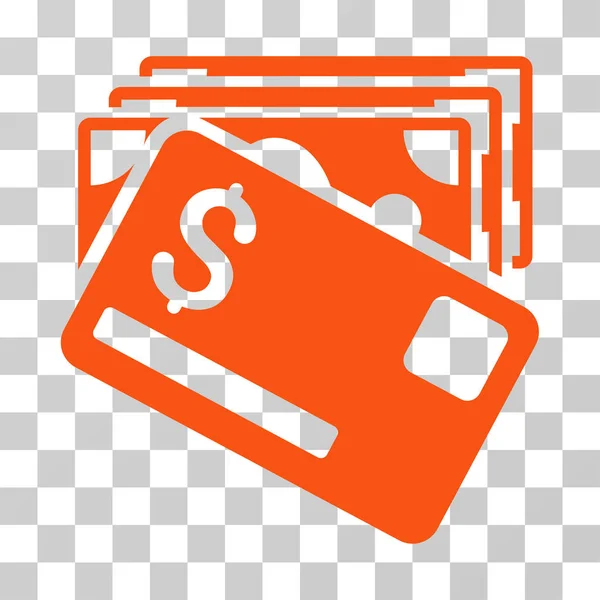 Banknotes And Card Vector Icon — Stock Vector