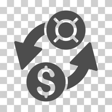 Dolar değişim vektör simgesi